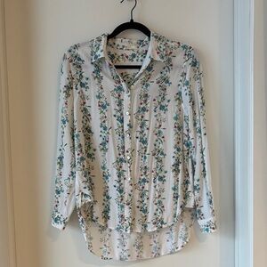 Jane and Delancey Floral Button-Up Blouse